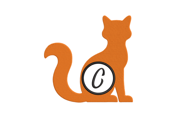 Cat Letter C: A Charming Embroidery Design for Back to School & Beyond