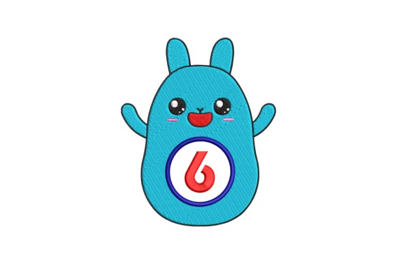Cute Rabbit Number 6: Sweet, Stitch-Ready Charm