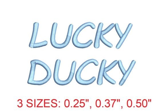 Lucky Ducky Font: A Sweet, Stitch-Ready Embroidery Choice