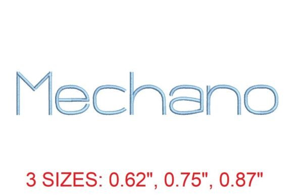 Mechano Embroidery Font: Clean, Confident, Craft-Ready